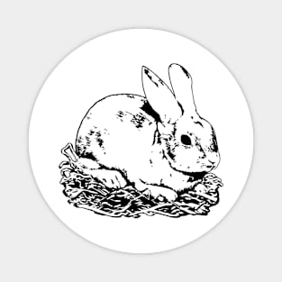 Bunny Rabbit Resting Magnet